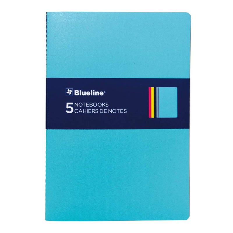 Rediform Blueline 5 Notebooks Pack, assorted - Image 1